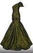 MNM Couture F02833 One-Shoulder Bow Pleated Trumpet Dress