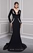MNM Couture F02834 Sequin Sleeve V-Neck Cutout Dress