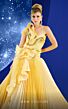 MNM Couture F02856 One-Shoulder Cap Sleeve Pleated Skirt Dress