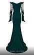MNM Couture F02858 Beaded Sleeve Off-The-Shoulder Mermaid Dress