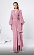 MNM Couture F02866 Bishop Sleeve Faux-Wrap Dress