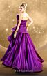 MNM Couture F02867 Strapless Asymmetric Neck Front Bow Pleated Dress