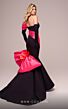 MNM Couture F02883 Asymmetric Neck Back Bow Dress