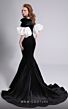 MNM Couture F02898 Puff Sleeve Off-The-Shoulder Velvet Dress