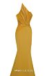MNM Couture F03100 Ruched Bodice Asymmetric Neck Dress