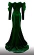 MNM Couture 2716 Ruffle Neck Velvet Mermaid Dress