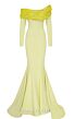 MNM Couture F02928 Mermaid Ruched Off-The-Shoulder Dress