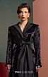 MNM Couture GOF2505 Cutout Back Wide-Leg Black Pantsuit