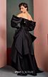 MNM Couture GOF2506 Ruched Waist High Low Black Dress