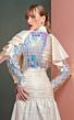 MNM Couture GOF2521 Bubble Skirt Long Sleeve Off White Dress