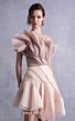 MNM Couture GOS2514 Crumbcatcher Neck A-Line Nude Dress