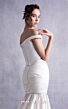 MNM Couture GOS2518 Off The Shoulder High-Low Off White Dress