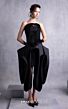 MNM Couture GOS2520 Strapless Black Pleated Accent Dress