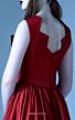 MNM Couture G0933 Pleated Top V-Neck Sleeveless Dress