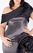 MNM Couture G0935 Rosette Slit One Shoulder Dress