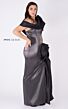 MNM Couture G0935 Rosette Slit One Shoulder Dress