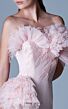 MNM Couture G1091 Ruffle Neckline Embroidered Top Dress