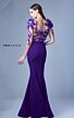 MNM Couture G1094 Illusion Back Sheer Neckline Dress