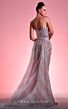 MNM Couture G1240 Fringe Skirt Pleated Top Strapless Dress