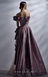 MNM Couture G1257 Ruffle Neckline One Sleeve Dress