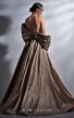 MNM Couture G1265 Long Overskirt Off The Shoulder Dress