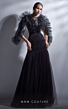 MNM Couture G1275 Hanging Sleeve Illusion Ruffle Top Dress