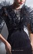 MNM Couture G1275 Hanging Sleeve Illusion Ruffle Top Dress