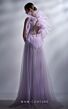 MNM Couture G1284 Illusion Bodice High Slit Ruffle Dress