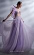 MNM Couture G1284 Illusion Bodice High Slit Ruffle Dress
