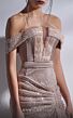 MNM Couture G1290 Off The Shoulder Corset Embellished Dress