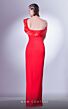 MNM Couture G1346 Asymmetrical Neckline High Slit Dress