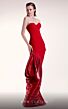 MNM Couture G1407 Draped Skirt Strapless Sweetheart Dress