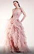 MNM Couture G1409 Ruffle Skirt Glitter Corset Strapless Dress
