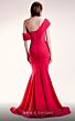 MNM Couture G1430 Asymmetrical Neckline Trumpet Silhouette Dress