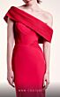 MNM Couture G1430 Asymmetrical Neckline Trumpet Silhouette Dress