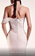 MNM Couture G1433 High Slit Pleated Top One Sleeve Dress