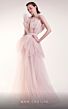 MNM Couture G1435 Layered Top Strapless Glitter Dress