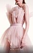 MNM Couture G1435 Layered Top Strapless Glitter Dress
