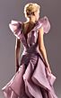 MNM Couture G1504 Ruffle Skirt Plunging Neckline Ruched Dress