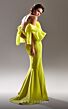 MNM Couture G1508 Side Slit Pleated Off The Shoulder Dress