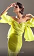 MNM Couture G1508 Side Slit Pleated Off The Shoulder Dress