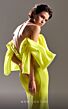 MNM Couture G1508 Side Slit Pleated Off The Shoulder Dress