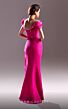 MNM Couture G1512 Plunging Neckline High Slit Ruffle Dress