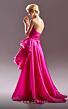 MNM Couture G1514 Ruffled Slit Pleated Top Strapless Dress