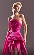 MNM Couture G1514 Ruffled Slit Pleated Top Strapless Dress
