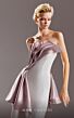 MNM Couture G1517 Side Tail Peplum Skirt Strapless Dress