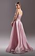 MNM Couture G1523 Long Overskirt Illusion Corset Strapless Dress
