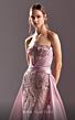 MNM Couture G1523 Long Overskirt Illusion Corset Strapless Dress