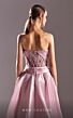 MNM Couture G1523 Long Overskirt Illusion Corset Strapless Dress
