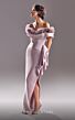 MNM Couture G1526 Side Slit Ruffled Off The Shoulder Dress